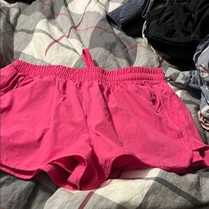 Amazon Essentials Pink Athletic Shorts Lightweight Elastic Waist